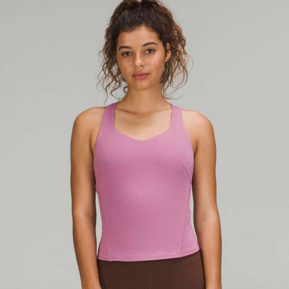 NWT! RARE Lululemon InStill Cross Strap Tank Top Velvet Dust Size 10